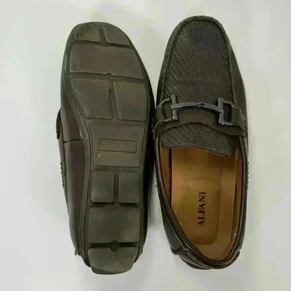 Alfani Len Driver with Bit Loafer Brown Leather Men Size 7M - Picture 6 of 7